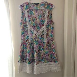 Victoria’s Secret Floral & Lace Drop-Waist Dress